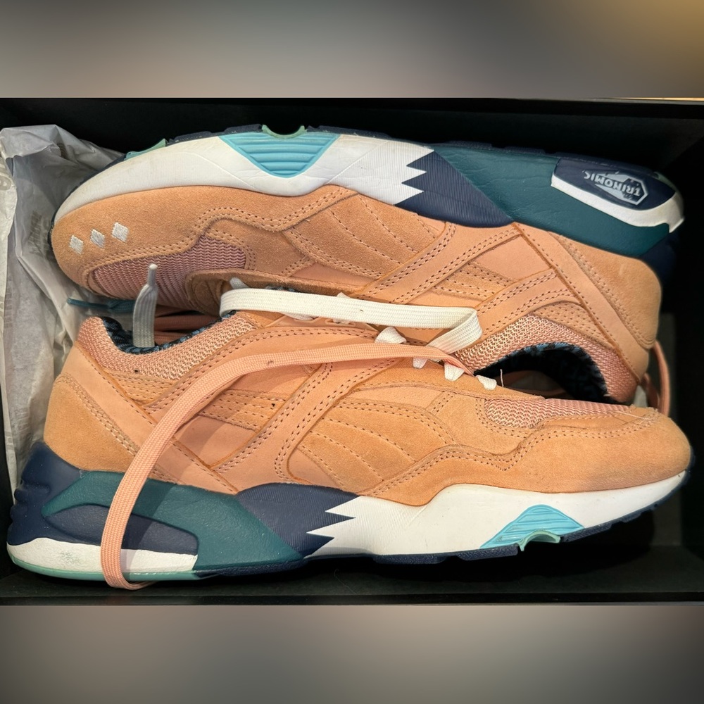 Puma R698 x ALIFE Shoes/Sneakers - Size 9 - Peach Bud/Lyons Blue